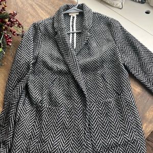 Crescent black and white blazer